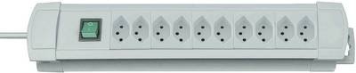Brennenstuhl 6552010 Steckdosenleiste mit Schalter 10fach Lichtgrau (RAL 7035) CH-Stecker 1 St.