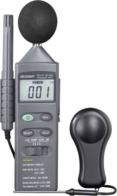 VOLTCRAFT DT 8820 Temperatur-Messgerät kalibriert (SCS akkreditiertes Labor) -20 - +750 °C Fühler-Typ K Multifunktions-U
