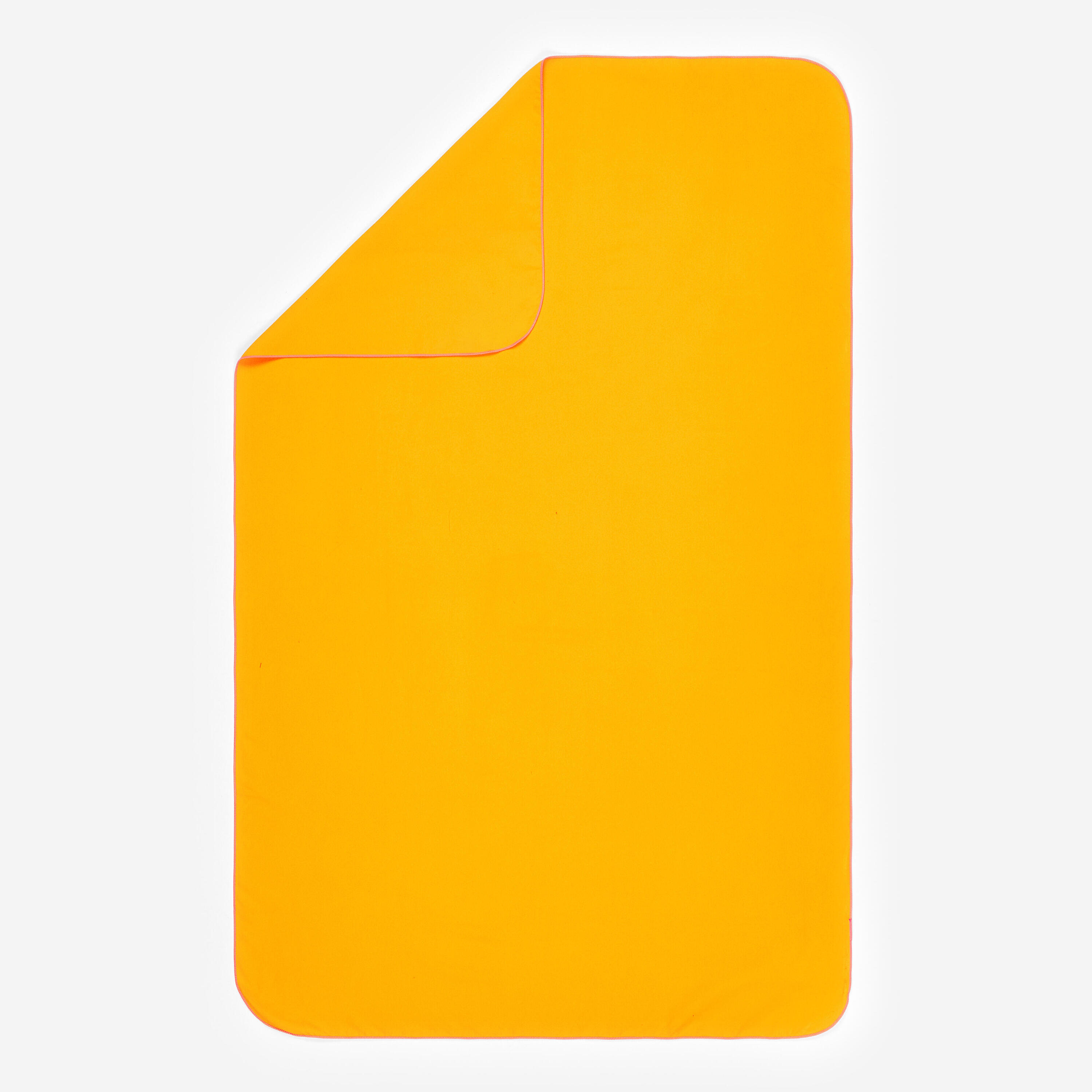 DECATHLON Toalla microfibra talla L 80x130 cm Naranja