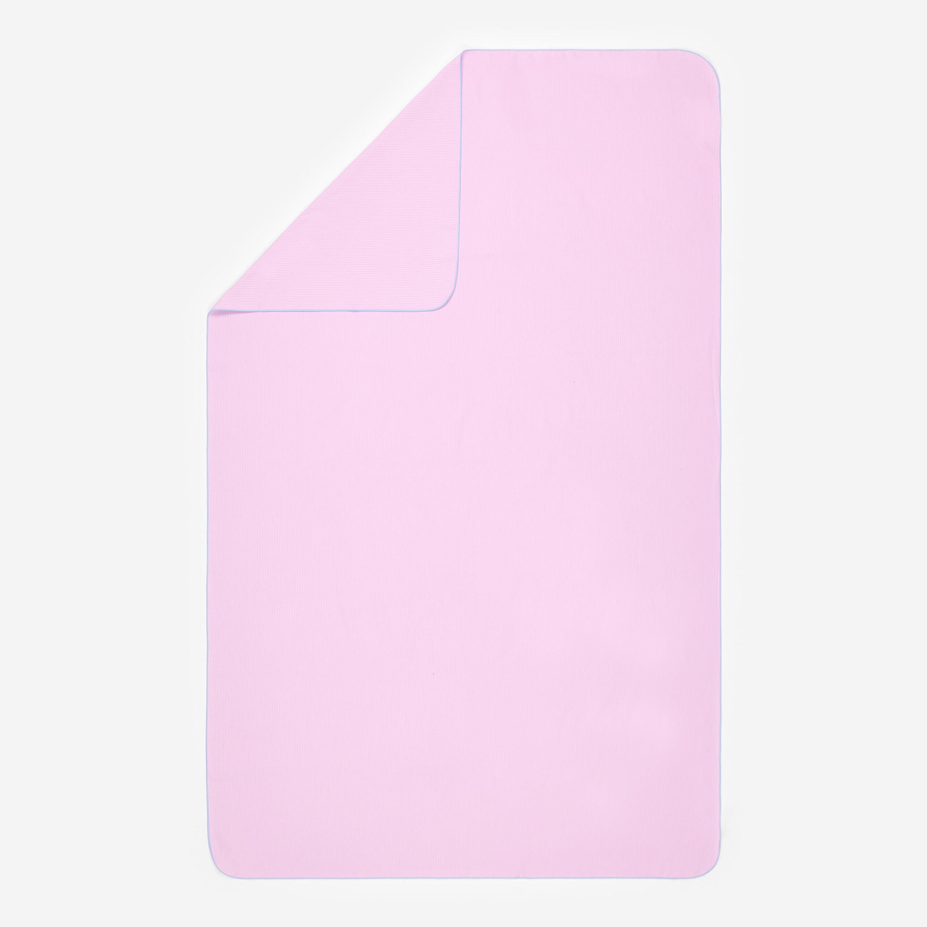 DECATHLON Toalla Violeta Rayas Microfibra Talla XL 110 x 175 cm