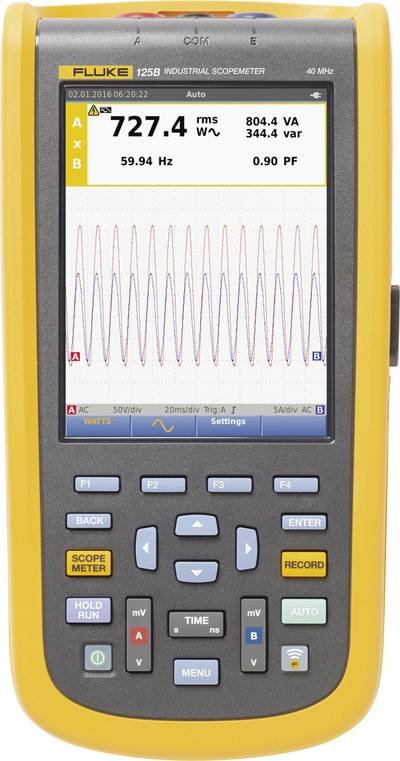 Fluke 125B/EU Hand-Oszilloskop 40 MHz 2-Kanal 4 GSa/s Multimeter-Funktionen 1 St.