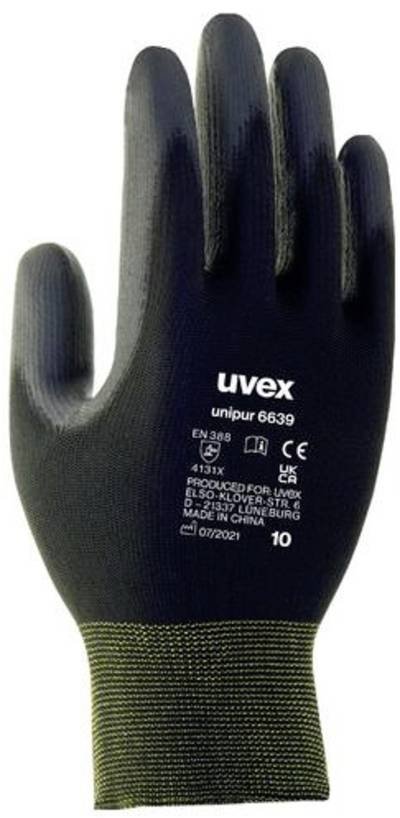 uvex 6024806 unilite / unipur Polyamid, Polyurethan Montagehandschuh Größe (Handschuhe): 6 EN 388 1 Paar