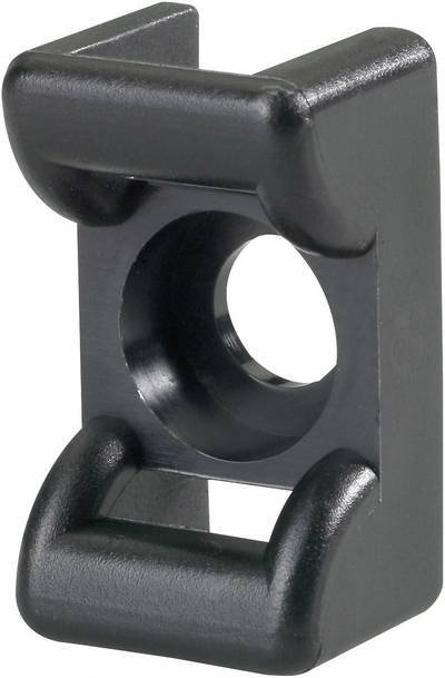 HellermannTyton KR6G5-W-BK-C1 Befestigungssockel schraubbar 151-24660 witterungsstabil, UV-stabilisiert Schwarz 1 St.