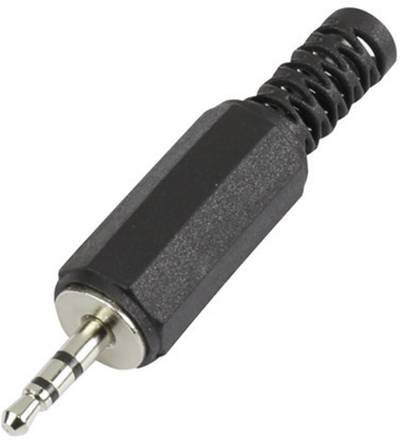 TRU COMPONENTS 1572330 Klinken-Steckverbinder 2.5 mm Stecker, gerade Polzahl: 3 Stereo Schwarz 1 St.
