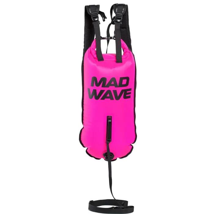 MAD WAVE Boya inflable para natación en aguas abiertas DRY BAG Rosa