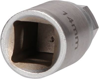 KS Tools 460.5296 Adapter von 14 mm Außensechskant auf 1/2" Außenvierkant