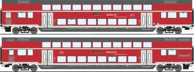Roco 6200145 Roco 6200145 H0 2er-Set Doppelstockwagen der DB AG
