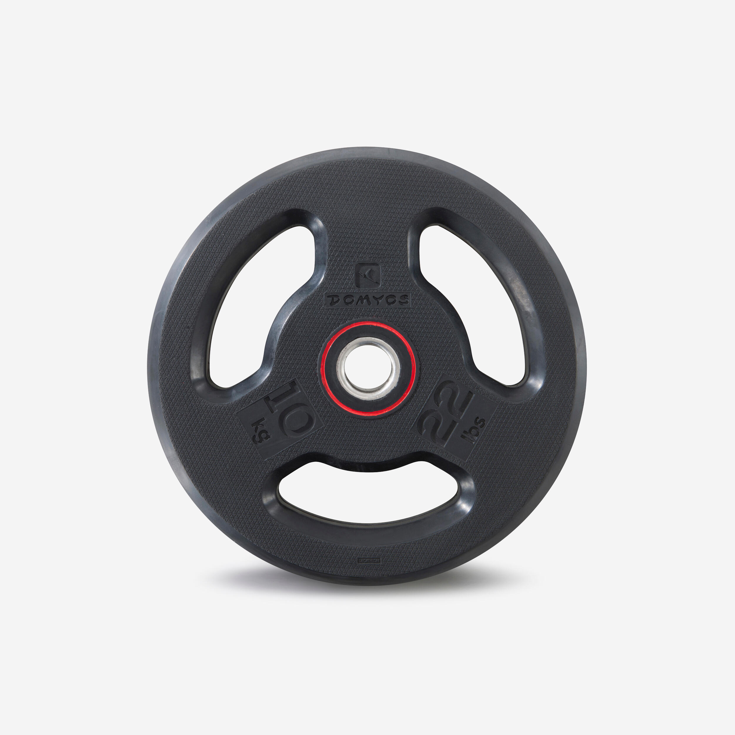 CORENGTH Disco musculación 10 kg de caucho de 28 mm Domyos