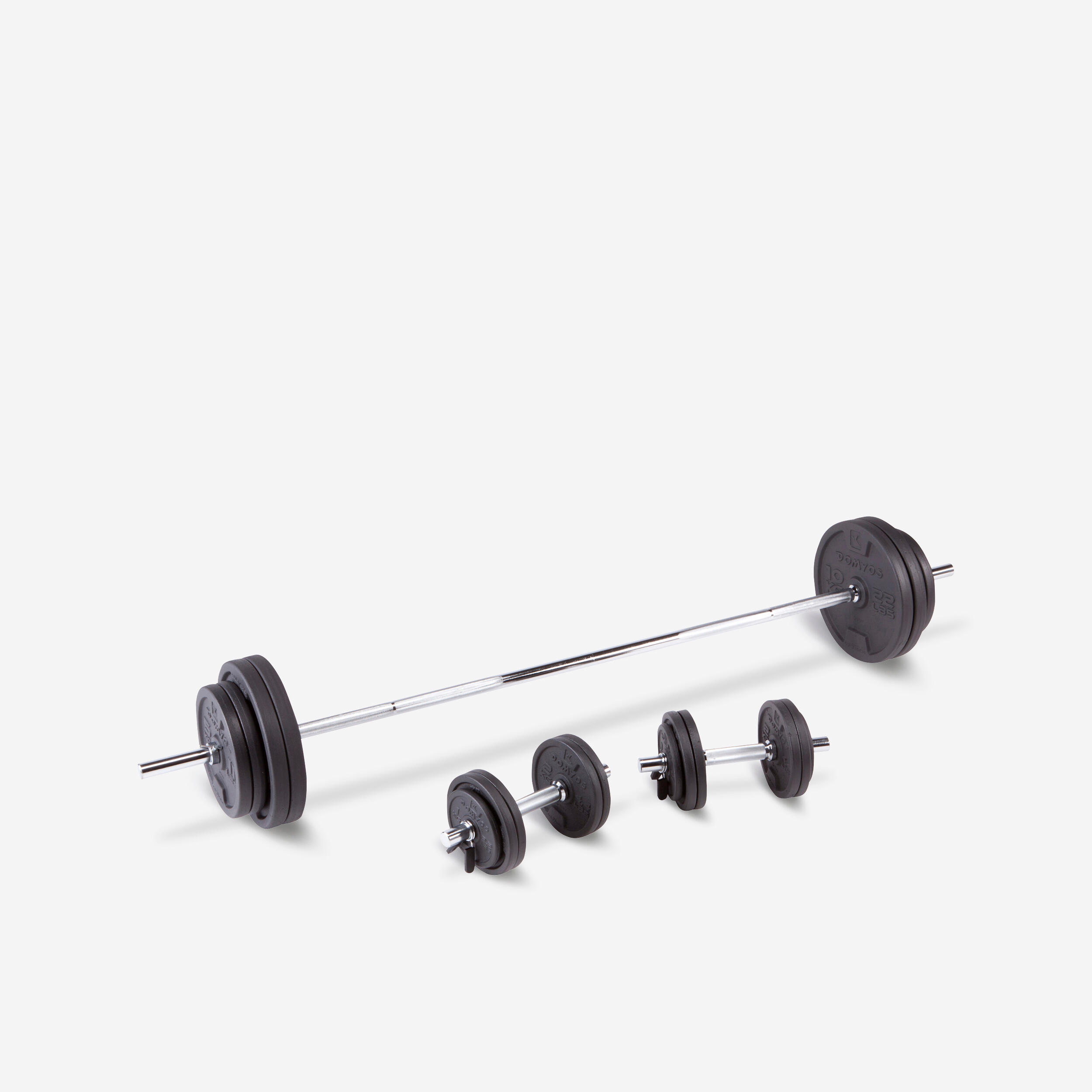 CORENGTH Kit mancuernas y barras 93 kg musculación Corength