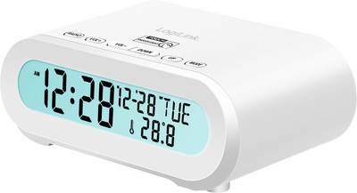 LogiLink SC0121W Radiowecker FM USB Fühlbare Tasten, Weckfunktion Weiß