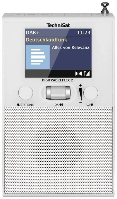 TechniSat DIGITRADIO FLEX 2 Steckdosenradio DAB+, UKW Bluetooth® Inkl. Lautsprecherbox, Weckfunktion Weiß