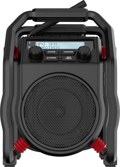 PerfectPro UBOX400R Baustellenradio DAB+, UKW Bluetooth®, AUX stoßfest Schwarz
