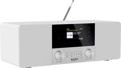 TechniSat DIGITRADIO 4 C - Stereo Digital-Radio (Farbdisplay, Bluetooth, 3,5mm Klinke, AUX, Radiowecker) weiß