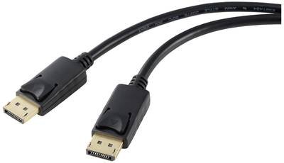 Renkforce DisplayPort Anschlusskabel DisplayPort Stecker, DisplayPort Stecker 5.00 m Schwarz RF-5245270 4K UHD DisplayPo