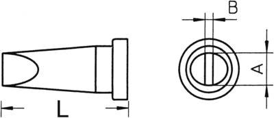 Weller LT-B Lötspitze Meißelform, gerade Spitzen-Größe 2.4 mm Inhalt 1 St.