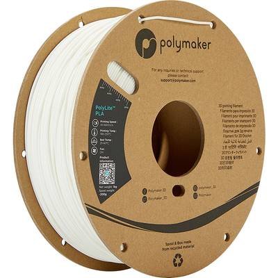 Polymaker PA02002 PolyLite Filament PLA 1.75 mm 1000 g Weiß 1 St.