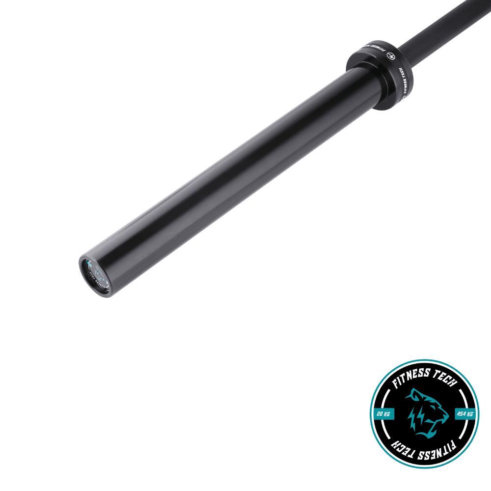 FITNESS TECH Barra Olímpica Musculación Fitness Tech 220cmx50mm 8 Rodamientos Negra