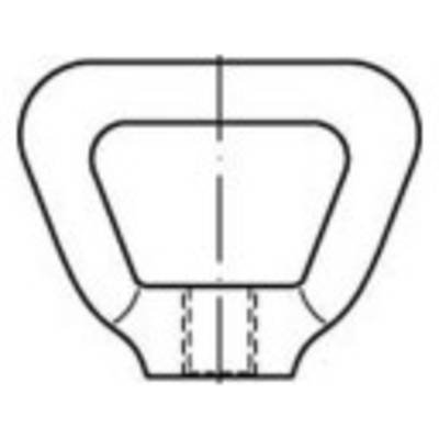 TOOLCRAFT 1069485 Korbmuttern M10 DIN 80704 Edelstahl A4 1 St.