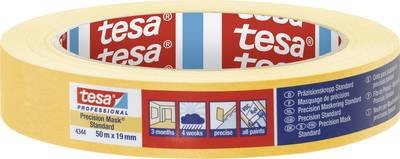 tesa PRECISION STANDARD 04344-00004-00 Kreppband Präzisionskrepp® Gelb (L x B) 50 m x 19 mm 1 St.