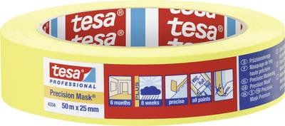 tesa PRECISION 04334-00001-00 Kreppband Präzisionskrepp® Gelb (L x B) 50 m x 25 mm 1 St.