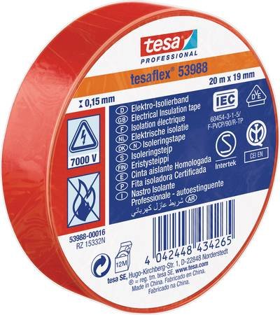tesaflex® 53988 - PVC-Isolierband zum Isolieren und Kennzeichnen von Kabeln