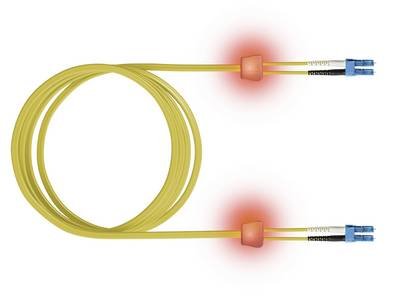 EasyLan LWL-LED-Patchkabel duplex 9/125µm OS2, LC/LC, gelb, 7,5 m
