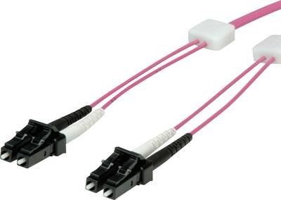 EasyLan LWL-LED-Patchkabel duplex 50/125µm OM4, LC/LC, violett, 2 m