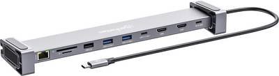 Manhattan Notebook Dockingstation Dual-Monitor Dockingstation USB C-St. auf 2xHDMI 3xUSB-A USB-C-PD USB-C SD RJ45 integr