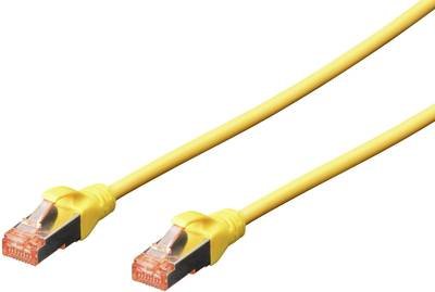 Digitus DK-1644-005/Y RJ45 Netzwerkkabel, Patchkabel CAT 6 S/FTP 0.50 m Gelb Halogenfrei, verdrillte Paare, mit Rastnase