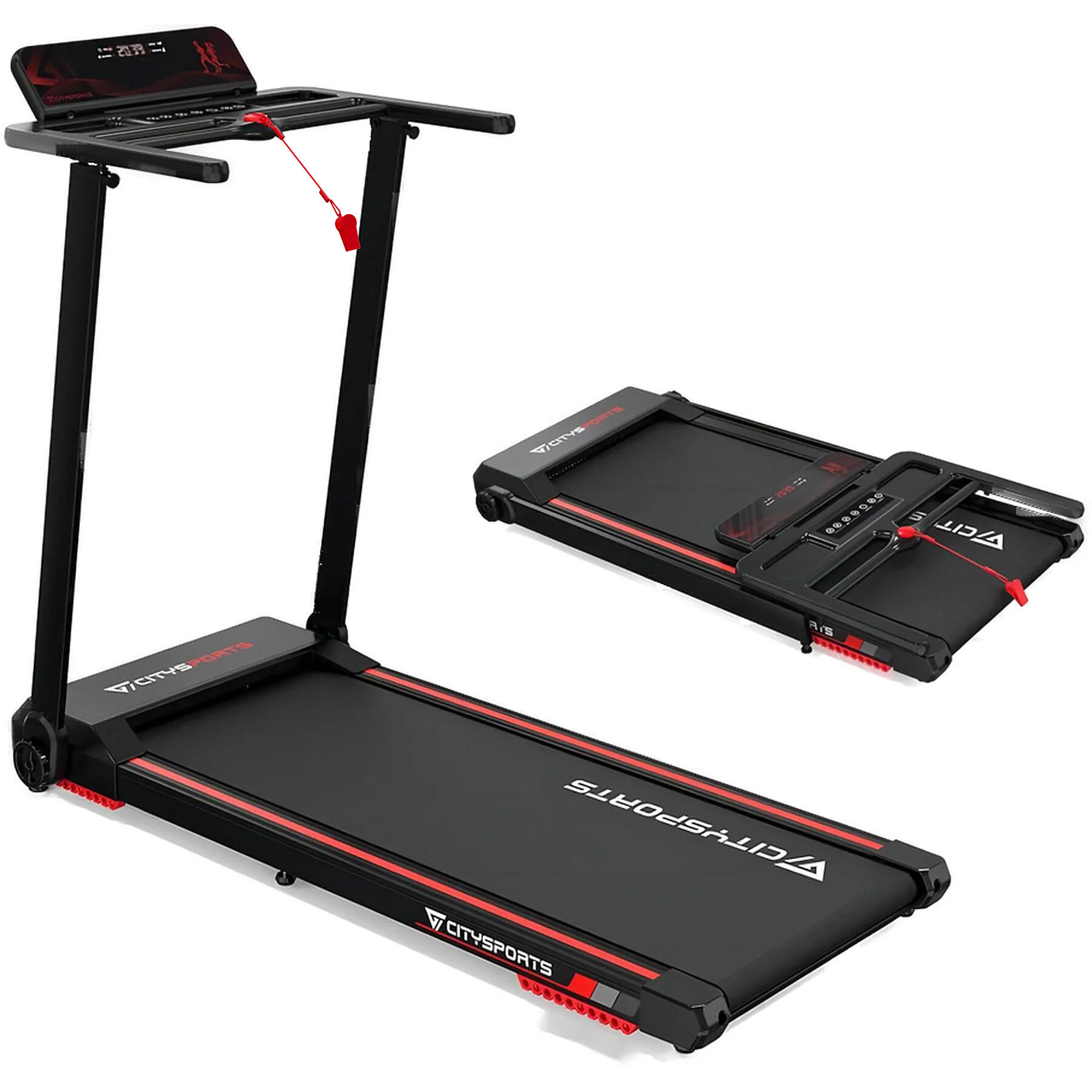 CITYSPORTS Cinta de Correr Plegable 1400W,CITYSPORTS WP9,APP,Bluetooth,Velocidad 1-12km/h