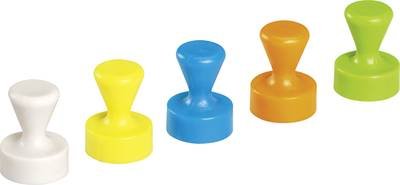Maul Neodym Magnet 6168599 (Ø x H) 12 mm x 16 mm Kegel Weiß, Gelb, Blau, Grün, Orange 10 St. 6168599