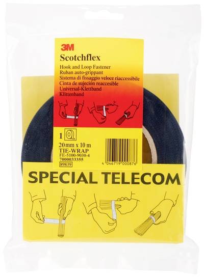 3M FE-5100-9030-4 Klettband zum Bündeln Haft- und Flauschteil (L x B) 10000 mm x 20 mm Schwarz 10 m