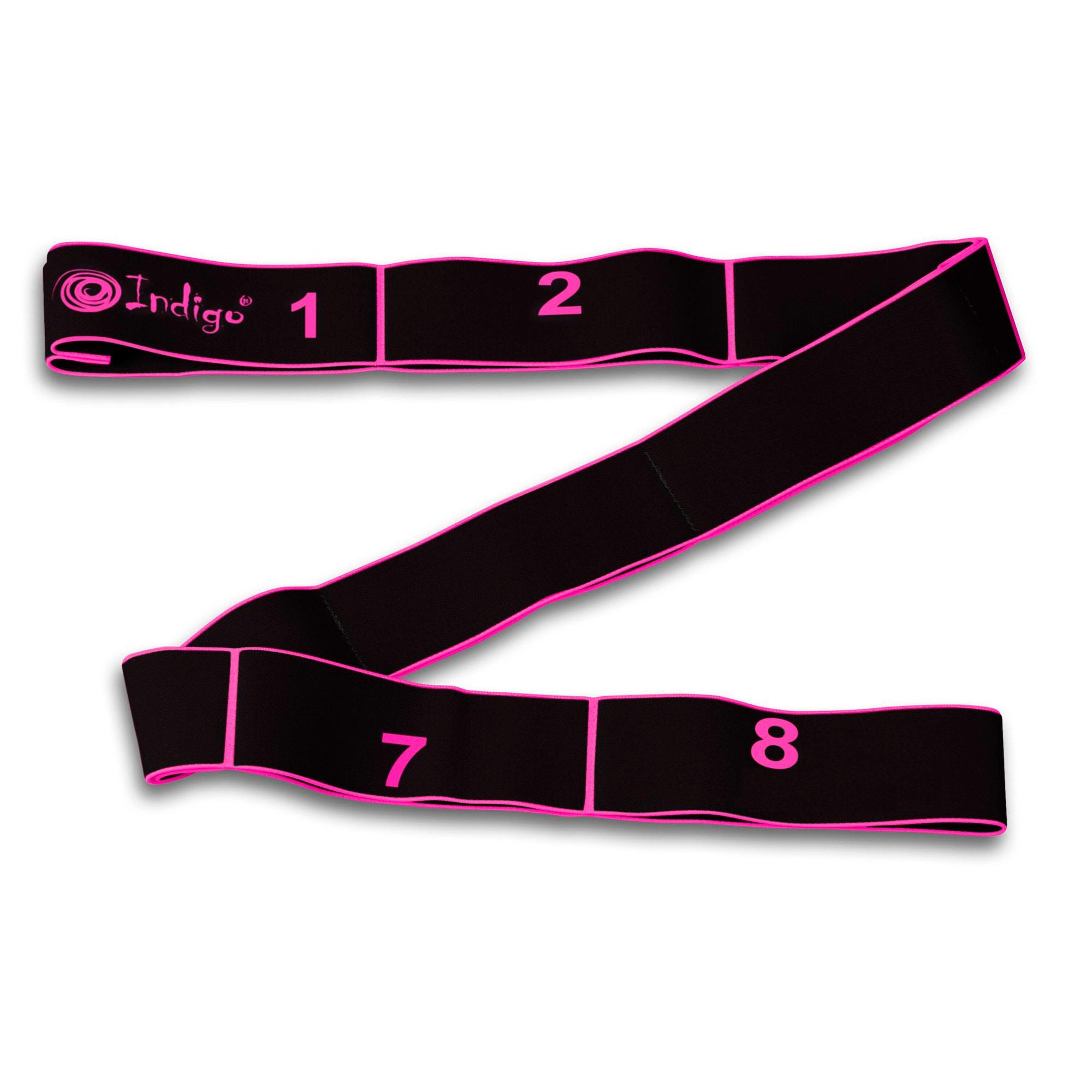 INDIGO SPORTS Banda Elástica Cinta Cerrada 8 Asas INDIGO MEDIUM 90*4 cm Negro-Rosa