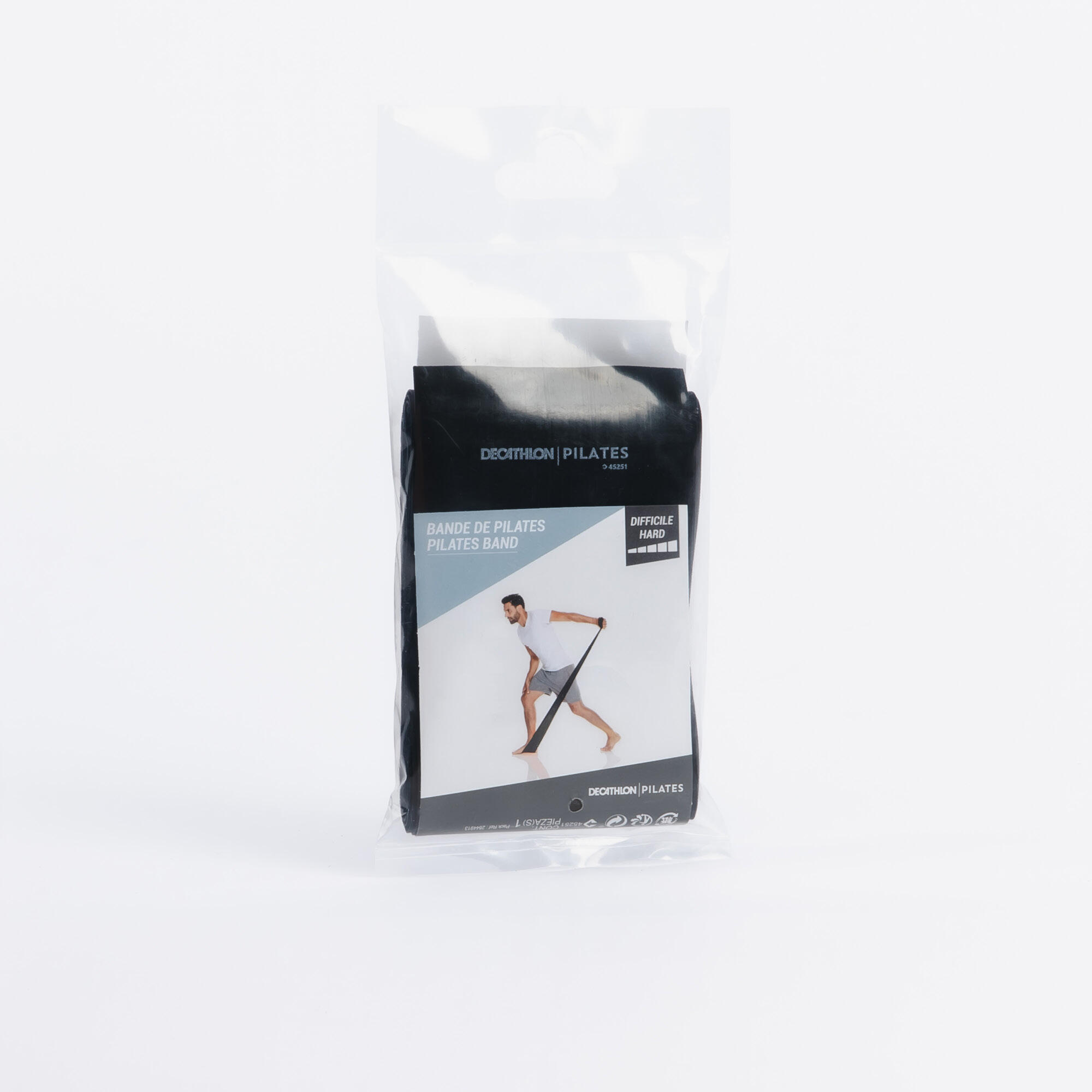 DOMYOS CINTA BANDA ELÁSTICA RESISTENCIA ALTA 4 kg / 8 lb NEGRA