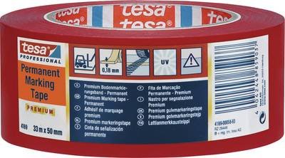 tesa PREMIUM 04169-00059-93 Markierungsklebeband tesa® Professional Rot (L x B) 33 m x 50 mm 1 St.