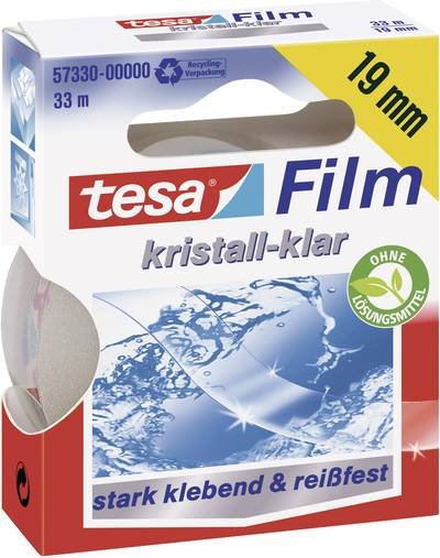 tesa 57330-00000-03 tesafilm kristall-klar Transparent (L x B) 33 m x 19 mm 1 St.