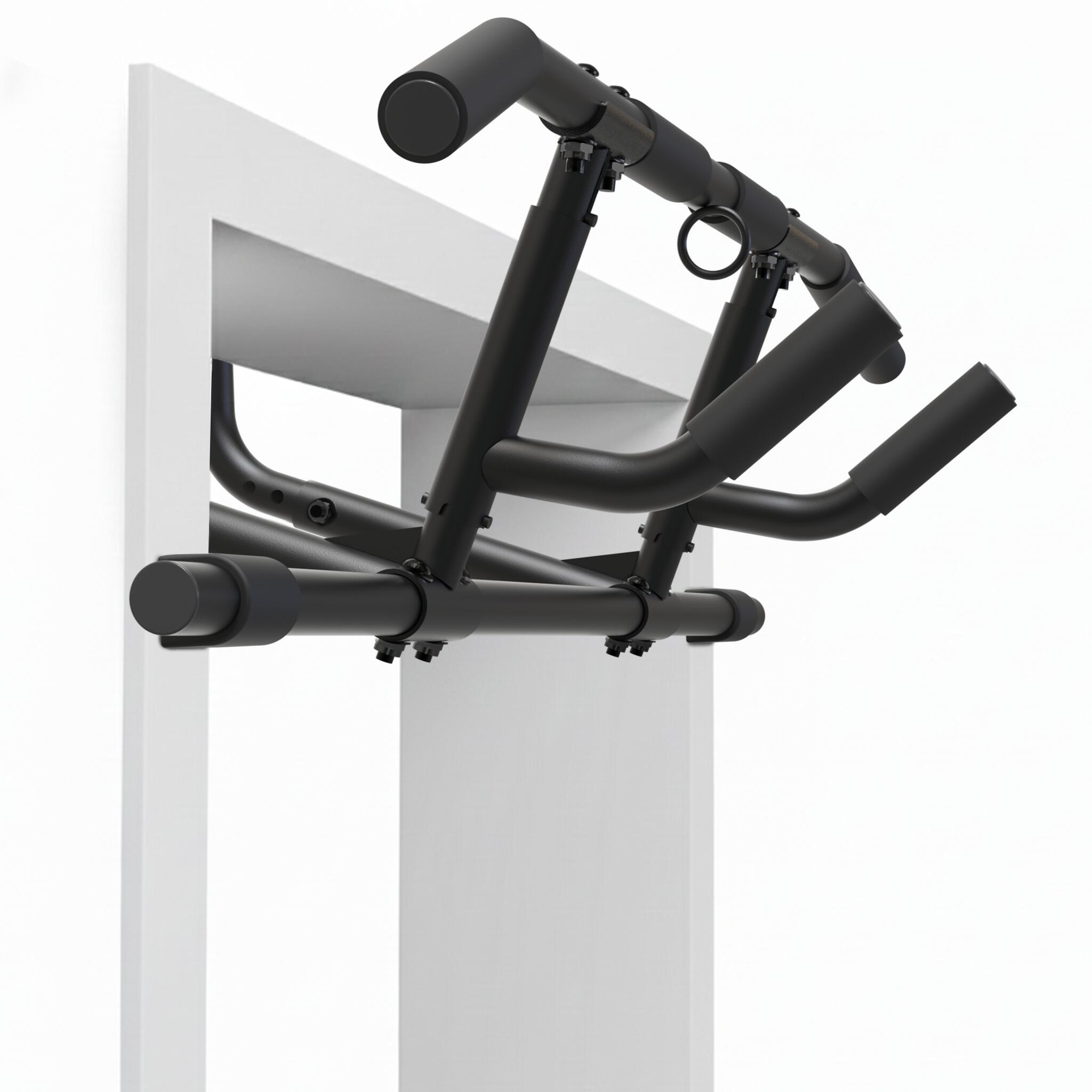 NEOLYMP Barra dominadas para marco de puerta sin taladrar – ajustable 15-43 cm