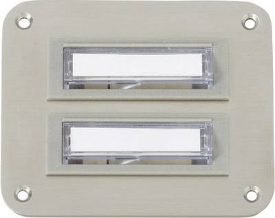 Heidemann 70143 Klingelplatte mit Namensschild 2fach Edelstahl 24 V/1 A