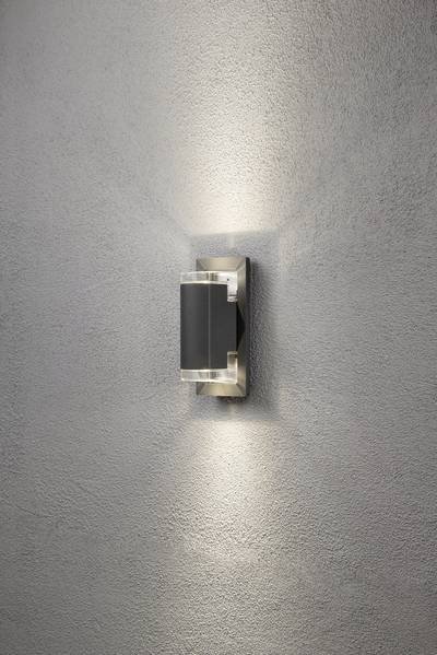 Konstsmide Potenza 7987-370 Außenwandleuchte LED, Energiesparlampe GU10 12 W Anthrazit