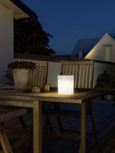 Konstsmide 7806-202 Assisi Solar-Tischlampe 1 W Warmweiß Weiß