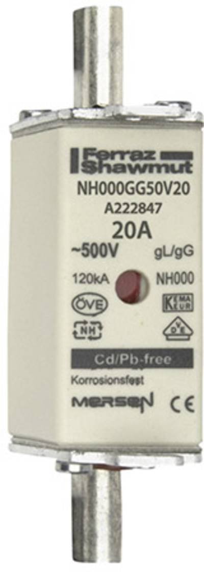 Mersen 1B637.000000 NH-Sicherung Sicherungsgröße = 000 20 A 500 V 1 St.