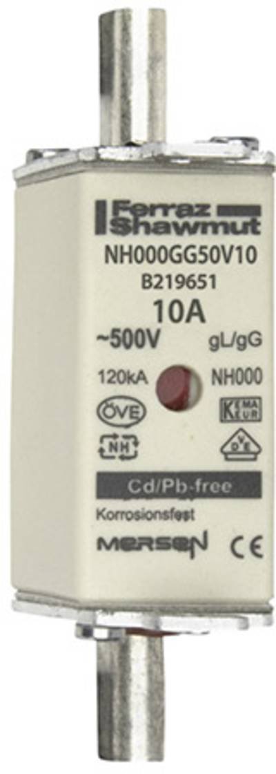 Mersen 1B631.000000 NH-Sicherung Sicherungsgröße = 000 10 A 500 V 1 St.