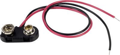 TRU COMPONENTS BS-ER-1-200 Batterieclip 1x 9 V Block Druckknopfanschluss (L x B x H) 24.5 x 11.8 x 7.3 mm