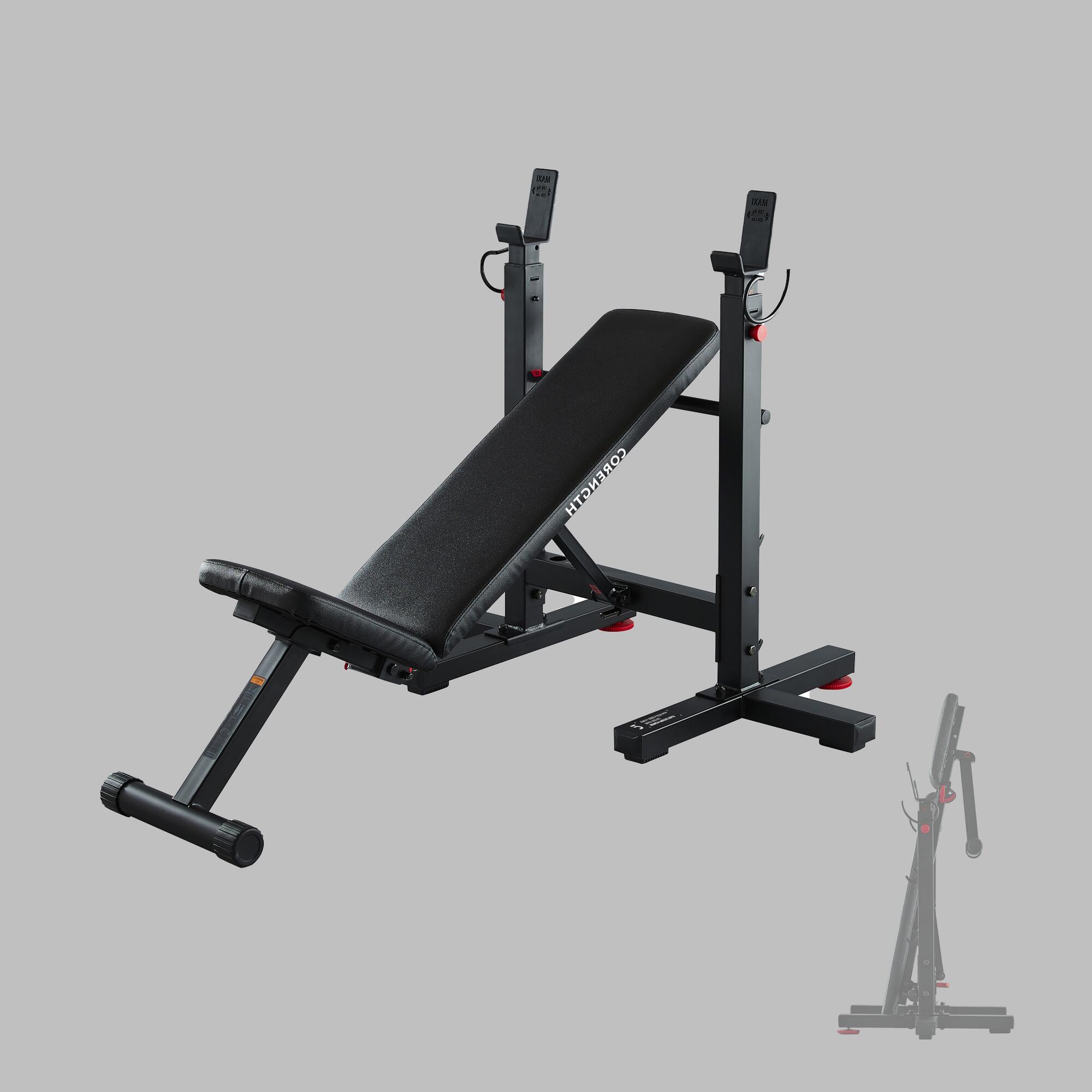 CORENGTH Banco musculación con rack plegable Corength