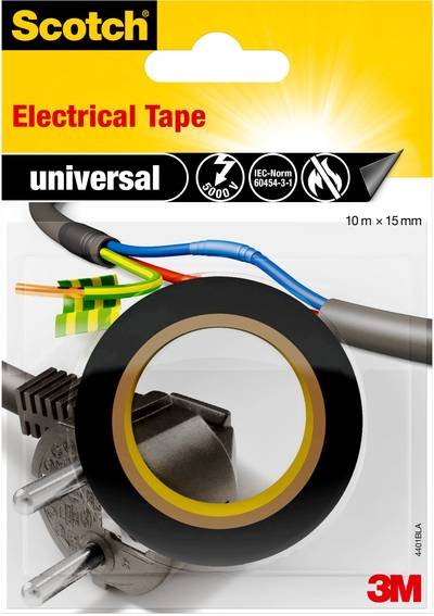 3M universal 4401BLA Isolierband Scotch® Schwarz (L x B) 10 m x 15 mm 1 St.
