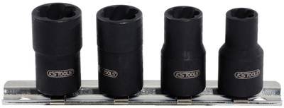 3/8" Spiral-Profil-Stecknuss-Satz, 4-tlg, 8-13mm
