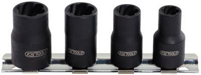 KS Tools 913.1450 KS Tools 913.1450 1/4" Spiral-Profil-Stecknuss-Satz, 4-tlg, 8-13mm