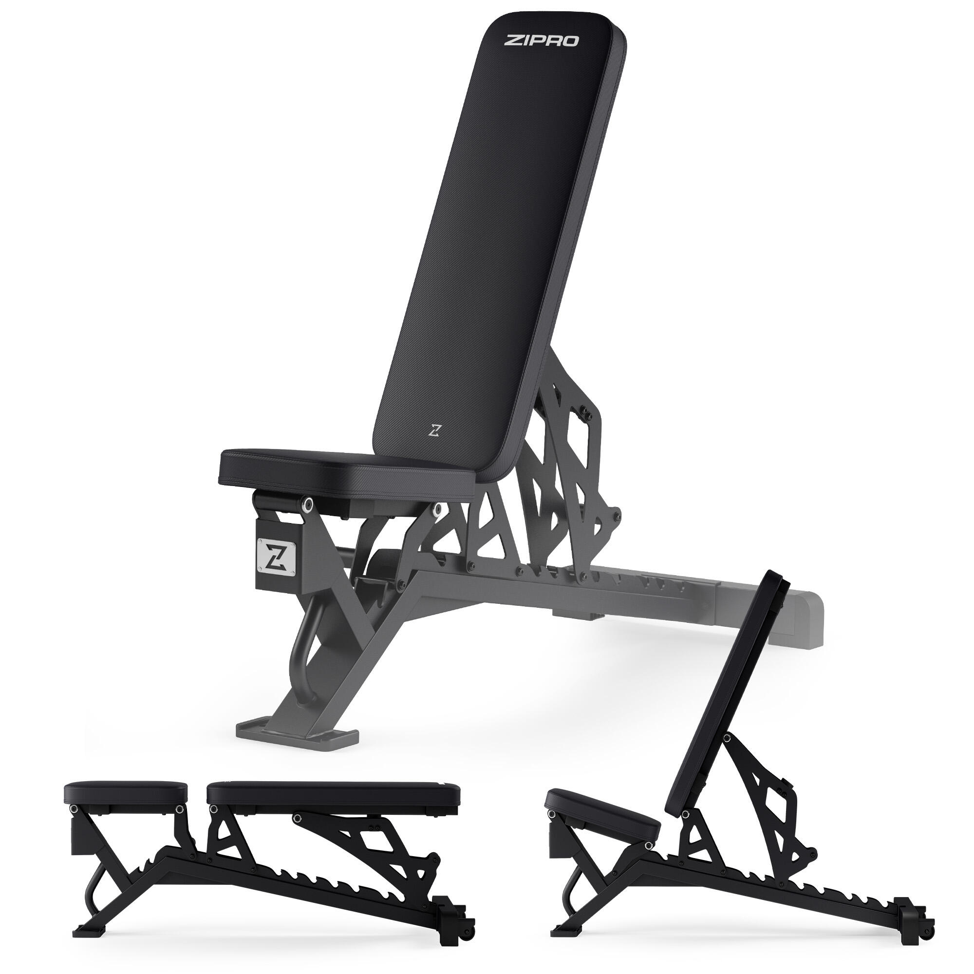 ZIPRO Banco musculación Zipro Nocardio Inclinable Reclinable Multiposición