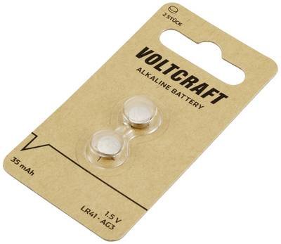 VOLTCRAFT Knopfzelle LR 41 1.5 V 2 St. 35 mAh Alkali-Mangan AG3
