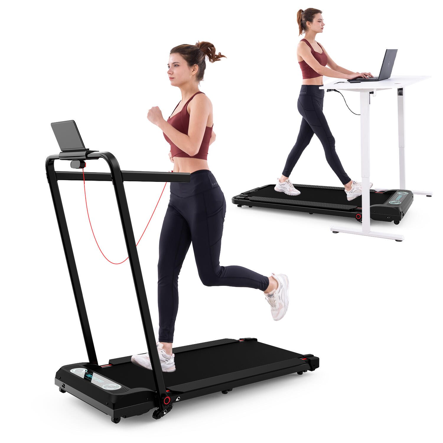 CITYSPORTS Cinta de correr plegable e inclinada 13,41 %-ZX4S-1400 W - 8 km/h - Luz LED
